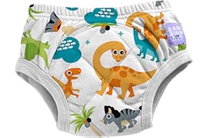 Bambino Mio Training Pants for Toddlers British Brand Award Winning Reusable Cloth Potty Pants Training Underwear (3-4 Years, Dinosaurs) Baby and Toddler, Boys and Girls with Cross-Stitch