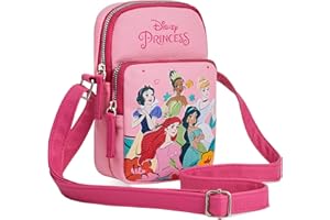Disney Princess Bag Girls Teens Cross Body Zipped Shoulder Bag Cinderella Snow White Travel Holiday Shopping Gifts for Girls
