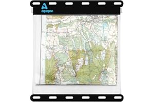 Aquapac Waterproof Map Holder While Outdoors or Hiking - Clear Plastic Case for Kayaking and a Waterproof Bag for Camping Accessories - Large 30x30cm