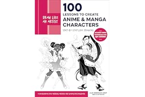 Draw Like an Artist: 100 Lessons to Create Anime and Manga Characters: Step-by-Step Line Drawing - A Sourcebook for Aspiring Artists and Character Designers - Access video tutorials via QR codes! (8)