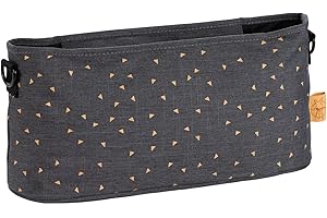 LÄSSIG Baby Organisateur de poussette Buggy Organizer Sac de poussette avec fixation pour poussette/Buggy Organizer Triangle grey