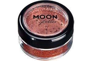 Secoueurs à paillettes fines par Moon Glitter (Paillette Lune) – 100% de paillettes cosmétique pour le visage, le corps, les ongles, les cheveux et les lèvres - 5g - Cuivre Bronze