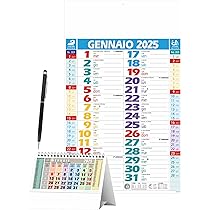 Calendario Da Muro 2025 Olandese - Carta Ecosostenibile, 30x42 Cm, 16 Facciate, Con Festività Italiane - Foto 3