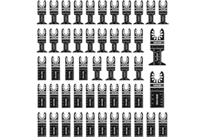 LEILUO 50 PC Multitool Accessoriess for Wood Plastics Quick Release Oscillating Tool Accessoriess Kit Compatible with DeWalt Dremel Makita and More