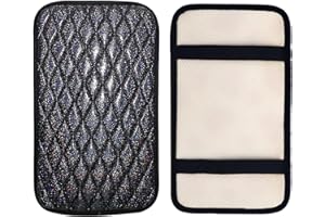 FralnFit Car Armrest Cushion Pad, Universal Leather Car Center Console Armrest Cushion, Waterproof Auto Armrest Seat Cover Protector for Vehicle SUV Truck Car Decor Accessories