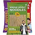 Yu Foodlabs Noodles Combo Pack - Whole Wheat Atta + Veg Hakka + Fab High Protein Noodles - Extra Long & Extra Soft - No Preservatives & 100% Natural - Just Boil - Ready in 5 mins - 450grams