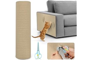 BIQIQI Protection Canape Chat Anti Griffe, Protecteur de Rayure Chat Protecteurs, Autocollant de Protection, Protecteur de Rayure pour Meubles Porte MurTapis Comptoirs 2mX40cm Kaki