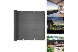 Kinberry Balcony Privacy Screen Cover Balcony Cover Shading Net Anti-peeping Weatherproof Windscreen UV Protection Outdoor Privacy Screen for Garden Balcony Terrace, 90 x 500 cm