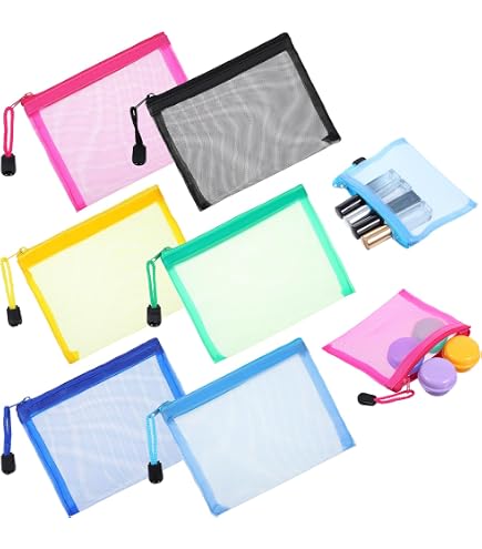 Kleine Mesh-Reißverschlusstasche Aus Nylon – Perfekt Für Münzen, Karten & Kosmetik
