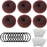 ZOCONE Set di Chignon, 31 Pezzi-6pz Chignon a Ciambella Magic Hair Bun Maker Capelli Chignon Acconciature per Bambina Donna R