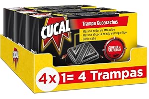 Cucal Insecticida Trampa Cucarachas Doble Cebo (pack de 3, total: 18 unidades), trampas para cucarachas con hasta 6 meses de eficacia, elimina cucarachas por contagio