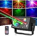Vicalo Jeux de Lumiere et Fête 3-en-1 avec Télécommande, Contrôle par Musique & Contrôle Vocal – Lumière Disco avec Stroboscope, LED RVB, Effet Boule Disco et 72 Motifs pour Fêtes, Clubs, Noël