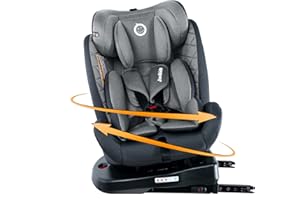 Jovikids Seggiolino Auto 0-36 kg ISOFIX Girevole 360°, Gruppo 0+/1/2/3, da Nato a 12 Anni Circa - nero