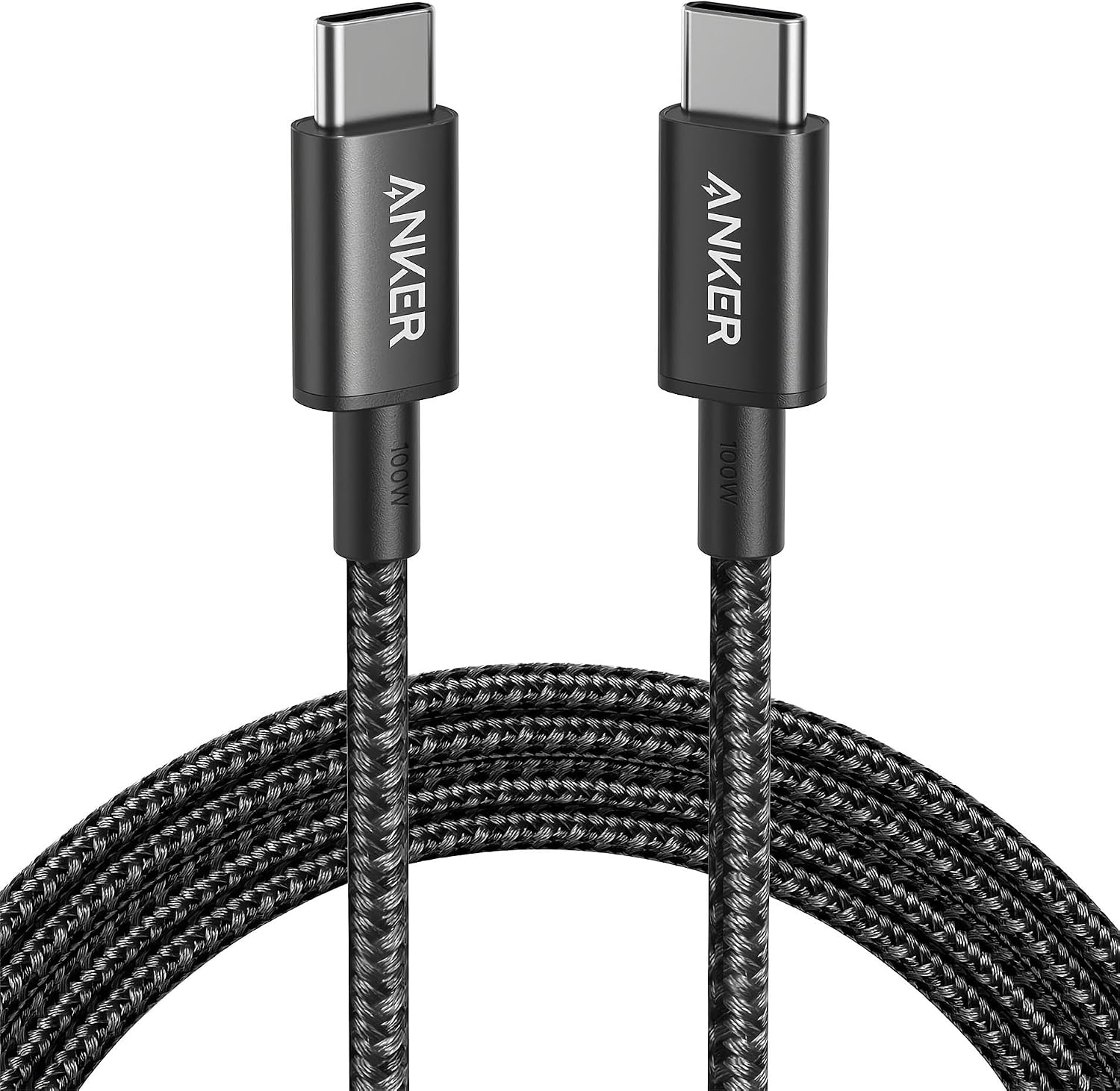 Anker 333 Câble USB-C vers USB-C, 1,8 m, 100 W | Nylon 12 000 flexions USB type C pour iPhone 17 16 15, MacBook, iPad Pro, iPad Air, Samsung Galaxy S23 et plus