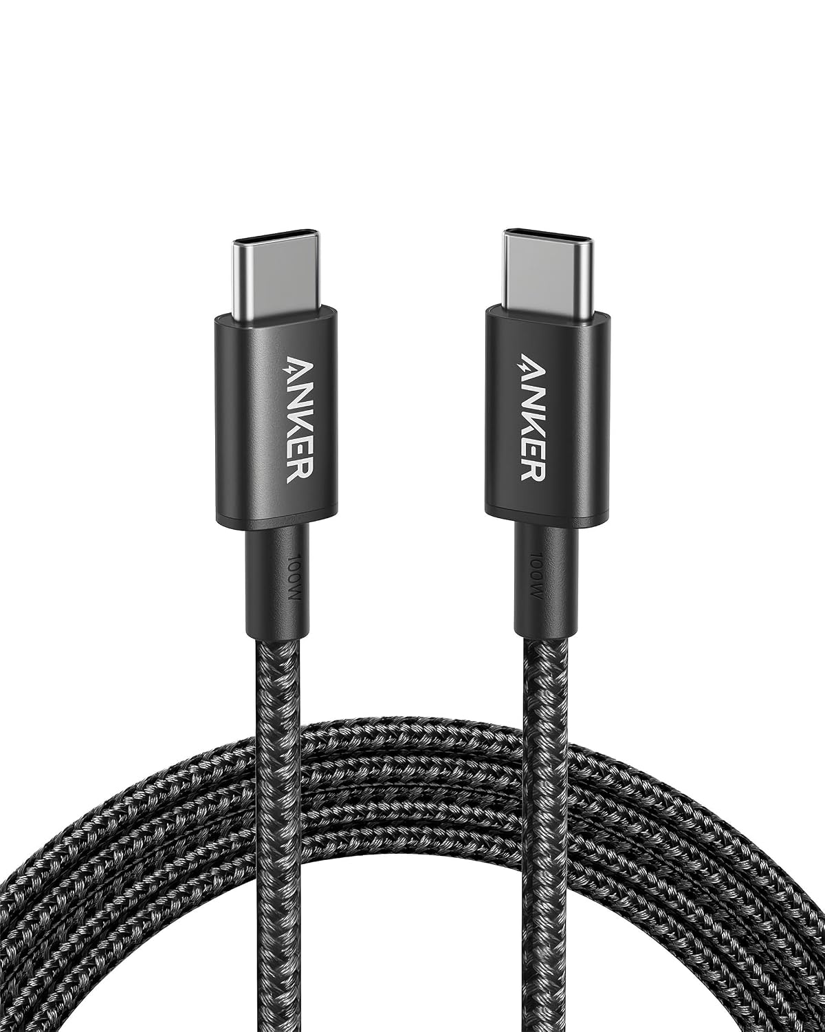 Anker NewNylon C-C Cable 100W 6ft | Voor iPhone 17 16 15 Pro, MacBook Pro 2024, iPad Pro 2024, iPad Air 4, Samsung Galaxy S23, 1,8 m