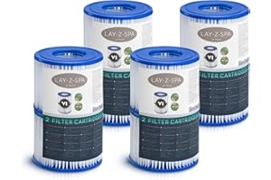 BESTWAY Lay-Z-Spa Hot Tub Filter Cartridge VI for All Lay-Z-Spa Models - 4 x Twin Pack (8 Filters)