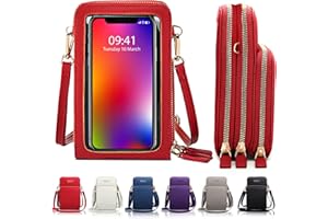 Goopai Women Large Touch Screen Crossbody Phone Purse cellphone Bag with 2 straps