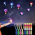 ZIYOUA 2024 Led Helicopter Shooters Toy, 12 Pcs Led Light Up Helicopter Slingshot Flying toys, Glow in The Dark Toys, Party Bag Fillers for Kids, Birthday Party Favours Return Gifts for Kids（12 Pcs）