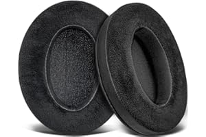 SOULWIT Ersatz Ohrpolster für Audio-Technica ATH M50X/M40X, HyperX Cloud/Flight/Stinger, SteelSeries Arctis 7/9X/Pro, Sony MDR 7506, Turtle Beach Stealth 420X/600 (Velours)