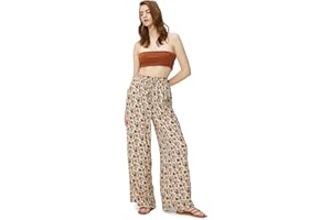 Koton Floral Pocket Drawstring Palazzo Trousers Calzoncillos para Mujer