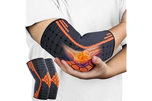AOOWU Coudière Tendinite, 2PCS Coudière Musculation et Épicondylite, Respirant Attelle Coude, Antidérapant Compression Coudière De Maintien, pour Coude de tennis,Tendinite Coude,Soulagement de Douleur