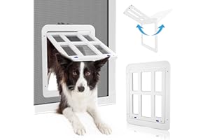 PETLESO Mosquitera para mascotas, con imanes, para gatos, fácil instalación, para gatos y perros, color blanco (34 cm x 44 cm)