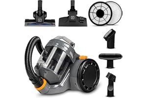 ZEEGMA Zonder Base Jet cyklonowy odkurzacz bezworkowy, 4000W, technologia PowerSuction, zbiornik 2 L, klasa energetyczna A, 2 filtry HEPA H13, moc ssania 20000 PA, 4 dodatkowe nakładki