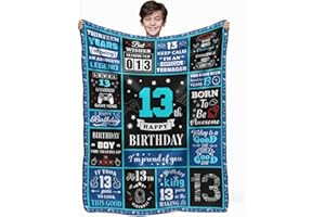 DAGELAR 13th Birthday Game Gifts for Boys, 13 Year Old Gifts for Boys, 13th Birthdays Decorations for boys, Kids Game Theme Blanket 60 x 50 Inches for boy 13 Birthdays Gaming Gift Game Night Room Decor