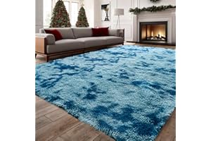 ISMOL Alfombra Suave y mullida para salón, Dormitorio, Oficina, Alfombra Decorativa para Exteriores, Pasillo, Alfombra Moderna (Azul, 120 x 180 cm)