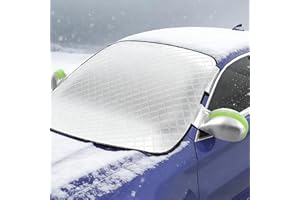 ‎PRIKSIA Auto Fensterabdeckung Frontscheibenabdeckung, Frostschutz Sonnenschutz Auto frontscheibe mit 9 Magneten und Zwei Spiegelabdeckungen, Schnee, EIS, Frost, Staub, Anti-UV