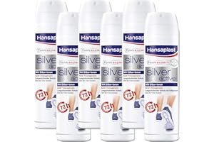 Hansaplast Silver Active Foot Spray 150 ml Pack of 6, 48 Hour Protection Against Foot Odour and Sweat, Active Complex with Silver Ions
