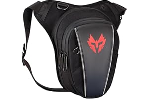 LOCAL LION Beintasche Motorrad Herren, Oberschenkeltasche Damen Wasserdicht, Hüfttasche Motorrad Zubehör zum Motorradfahren Reisen Laufen Radfahren Wandern Angeln, Schwarz