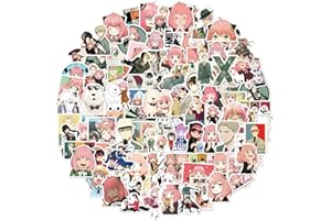 Canverlens Spy×Family Autocollants Pack 100 PCS | Pour Voiture, Ordinateur Portable, Bouteilles d'Eau | Autocollants en Vinyle Mignons Pour Adolescents