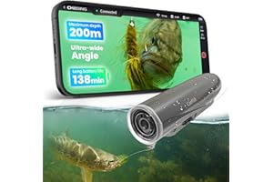 CHASING CanFish Fishing CamX Fotografica Subacquea Pesca, Portatile Fish Finder con HD 1080P & 136° Ultra-Grandangolare, 200M/656FT ROV Impermeabile Fotocamera Subacquea per Pesca Mare Barca Mancanza