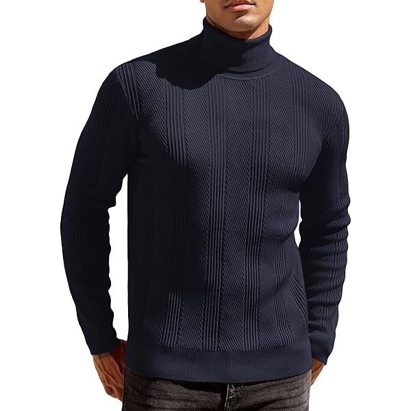 COOFANDY Herren Rollkragenpullover - Leichter Strickpullover Für Herbst & Winter