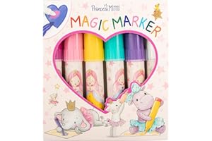 Depesche 12120 Princess Mimi - Magic Marker, Set mit 5 Filzstiften und einem magischen Stift, zum Malen, Schreiben und Verzieren