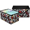 Kuber Industries Foldable Boxes For Storage (Pack of 2) - Multipurpose Storage Organizer For Clothes | Wardrobe | Closet | Toys | Books - Disney Mickey Print - Undergarment Organizer Basket (Black)