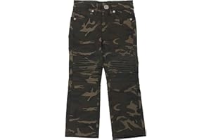 X RAY Baby Boy's Toddler Jeans, Elastic Waist Inside Ripped Biker Moto Distressed Denim Colored Pants