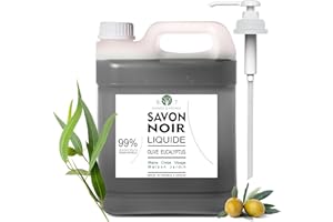 B.O.T COSMETIC & WELLNESS Mydło Ręcznie Robione Ekologiczne Czarny Afrykańskie do Dozownika Mydło Aleppo Oryginalne 100% Naturalne Ciało Twarz Ręce Szampon Odzież Dom Makijaż Domowy Golenie Trądzik (2000 ml)