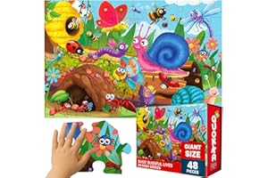 QUOKKA Gigantyczna Układanka Podłogowa Od 3 4 5 – 60 X 90 Cm, 48 Elementów, Puzzle Od 2 3 4 Lat – Duże Zabawki Od 3 4 Lat – Prezent XXL W Kształcie Owada Dla Chłopców I Dziewcząt Od 5 6 Lat