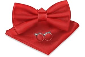 URAQT Pajaritas Hombre, Pajarita Niño de Color Solido Clásico Ajustable, Bow Tie Elegante con Gancho con Nudo, Accesorios Ropa Hombre para Business Fiesta Bodas Oficina Regalo de Hombres