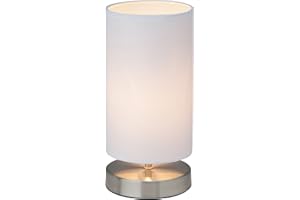 ‎BRILLIANT Brilliant Clarie Tischleuchte Eisen/weiß 13247/05, 12 x 12 x 25.5 cm