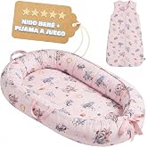 It's Petite Newborn Baby Nest with Sleeping Bag, Soft and 100% Organic Cotton, Baby Nest and Crib Reducer for Baby, Comfortab