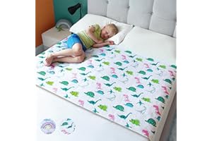 ‎HYGGE SUPPLIES Hygge Sheets® Bettunterlage wasserdicht für Kinder | passend für Doppel- & Familienbetten | Atmungsaktive, waschbare Matratzenauflage bei Inkontinenz mit seitlichem Einschlag | Dinosaurier