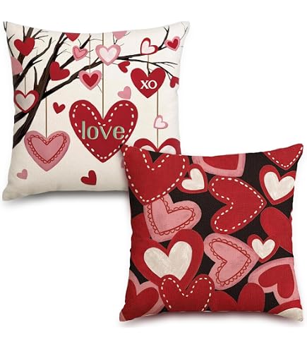 DFXSZ Set Di 2 Federe Per Cuscini Per San Valentino, 50 X 50 Cm 1188470