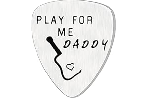 AGR8T Plettro per chitarra con scritta per papà - Play for Me Daddy - ideale per la festa del papà