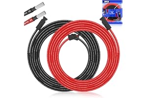Solarkabel Set 9m – Wetterfeste Verlängerung mit Verzinntem Kupferkabelverbinder Gegen Rost und Oxidation – 9 AWG (6 mm2) Kabel – 1.500 V Vorgecrimpter Solarkabeldraht von RELIAGINT