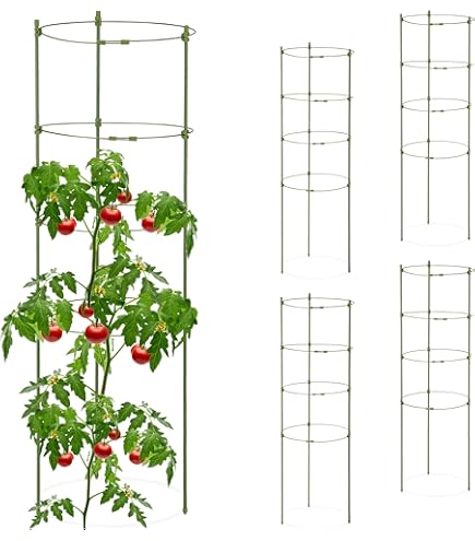 COSTWAY 8-delige komkommer-trellis incl. 12 kabelbinders, 18 clips, 16 bodempalen, klimhulp metaal, metalen spalier voor planten, roosterspalier voor tomaten, groenten en klimplanten