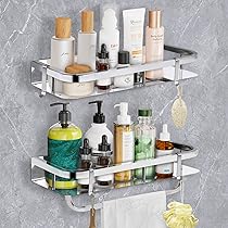 Crochet Adhésif Salle De Bain Cobee Autocollants Pour étagère De Douche - Lot De 6 Crochets Adhésifs Solides Acroche Adhesif Mural