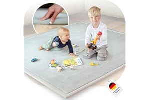 ‎BABYBEFUN BabybeFun Krabbelmatte Baby - kuschelig weich - 3cm Dicke Spielmatte - schützt vor Stößen - Teppich Kinderzimmer 180x200cm - rutschfeste Schaumstoffmatte - Spielteppich Kinder - Krabbeldecke warm